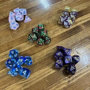 SmartDealsPro 5 x 7-Die Series Dungeons and Dragons Table Games Dice -...